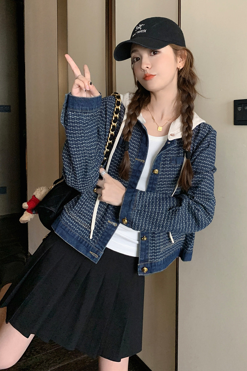 2026秋装新品通勤长袖牛仔外套2553P145K188,女装短外套,2C103