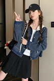 2026秋装新品通勤长袖牛仔外套2553P145K188，女装短外套，2C103