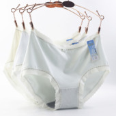 女2006新款 3条装 彩田内裤 86%纯棉透气导湿石墨烯裆无勒感包臀中腰