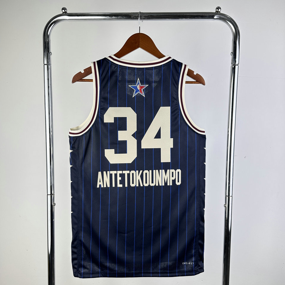 2024全明星东部34号阿德托昆博球衣 字母哥antetokounmpo篮球服