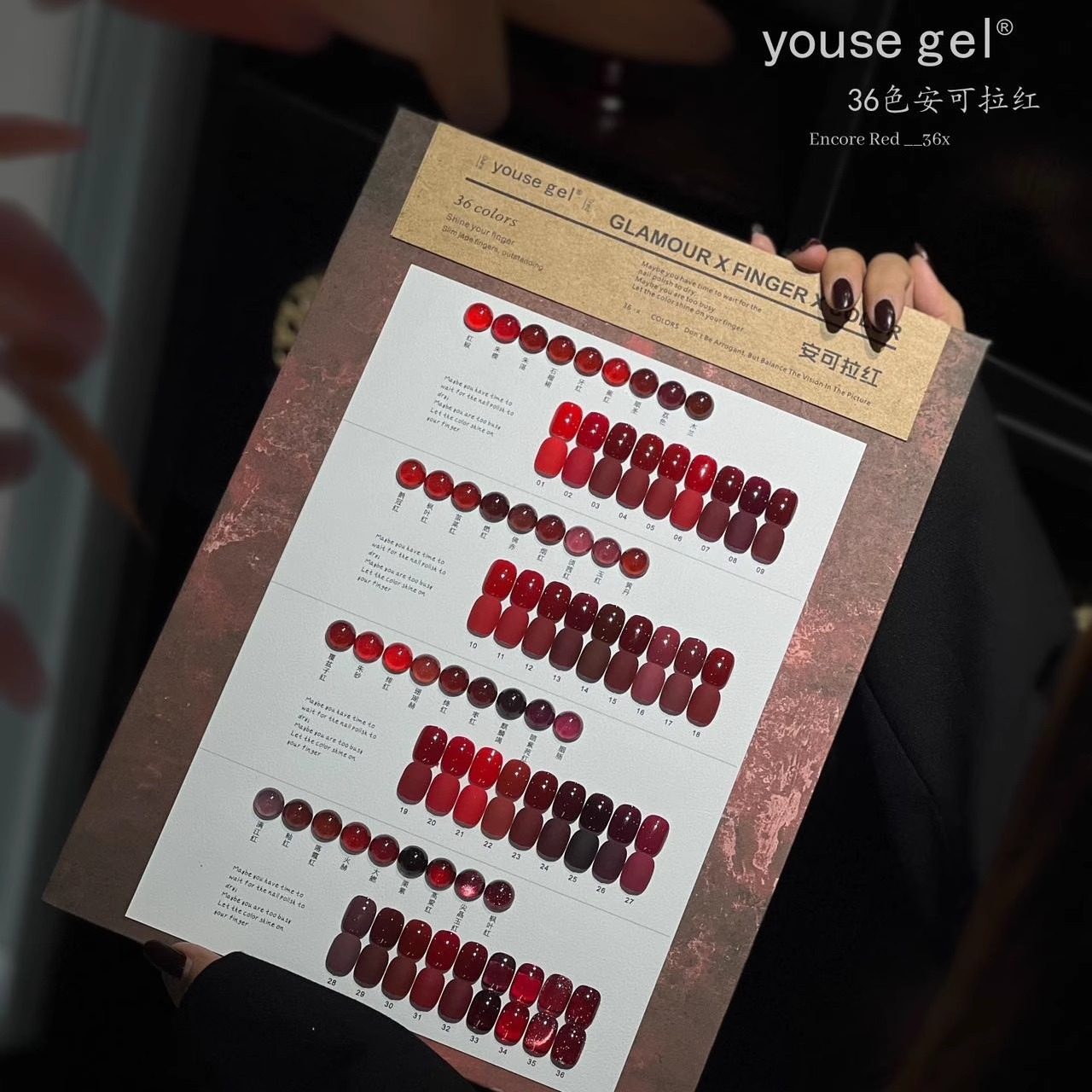 安可拉红优色36色凡黛克棕2025美博会秋冬新品车厘子酒红小套系