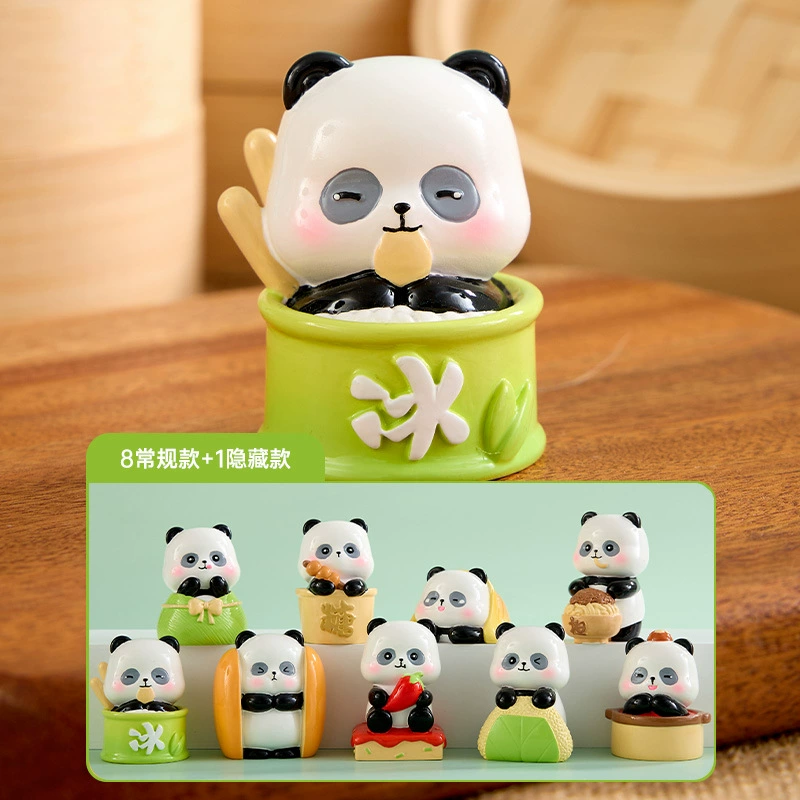 2026年新款创意摆件熊猫中华美食记盲盒文创装饰品公仔手办礼物女,家居饰品,桌面摆件,淘宝优惠券,粉丝福利购,淘宝优惠卷