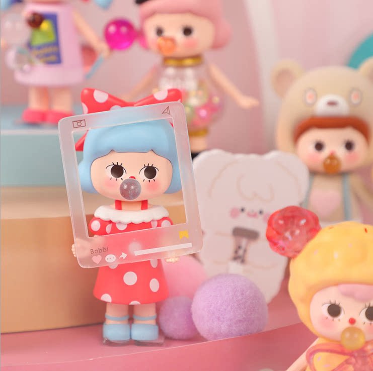 正版青壹坊bobbi甜心派对盲盒儿童生日礼物女孩手办公仔可爱摆件
