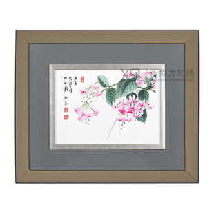 巨划算粤绣广绣纯手工刺绣寸寸垂英倚日斜广州特色礼品送客户挂件