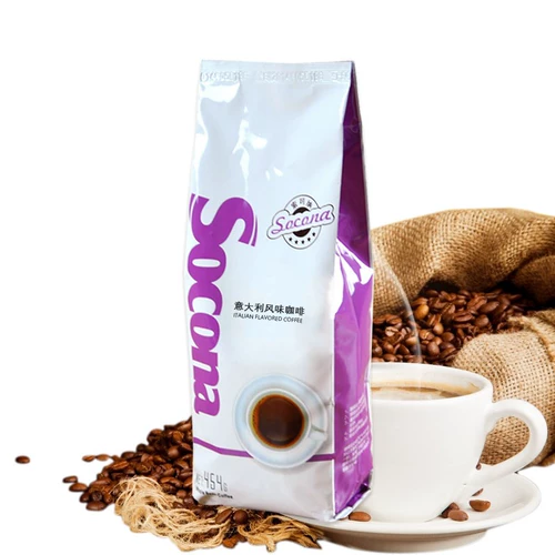 Socona Red Label Итальянский ароматизированный кофейный боб 454G с глубоким жареным итальянским кудря