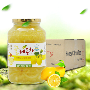 全贤蜂蜜柠檬茶1kg*12瓶韩国原装进口柠檬果酱冲水喝的饮品水果茶