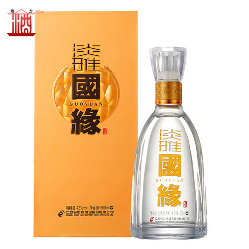 国产白酒 今世缘国缘系列 42度 国缘淡雅 浓香型白酒500ml