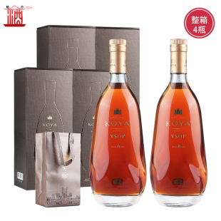 张裕可雅白兰地 桶藏6年vsop 40度洋酒葡萄蒸馏酒 整箱700ml*4