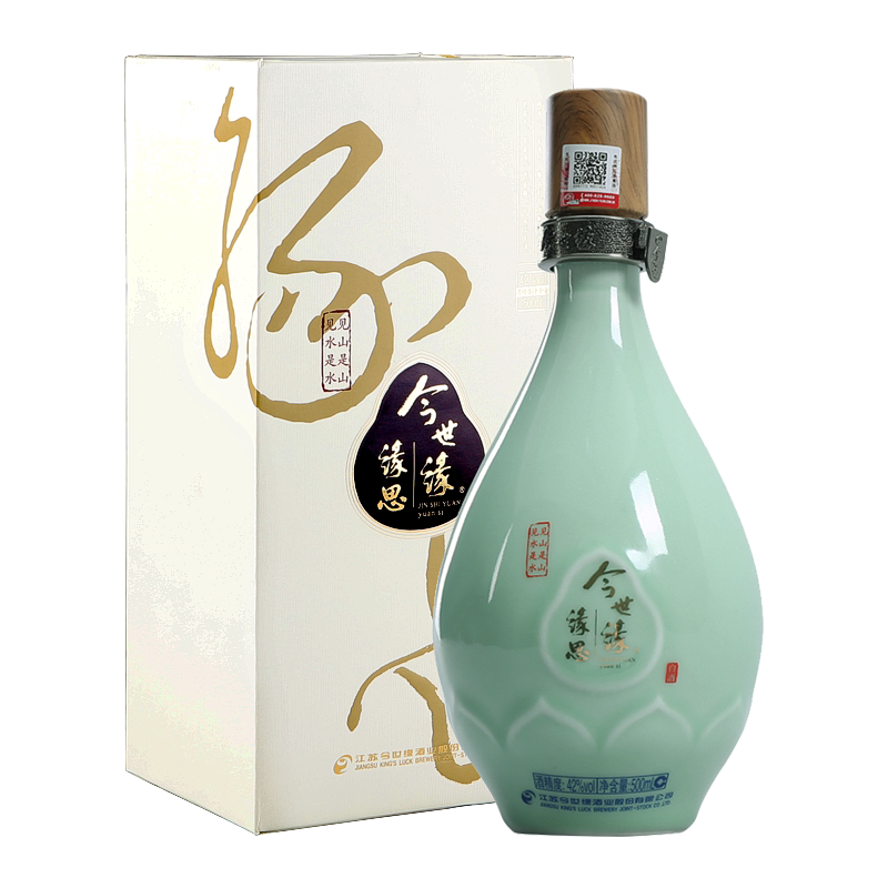 今世缘白酒 42度缘思 幽雅醇厚型白酒 单瓶500ml