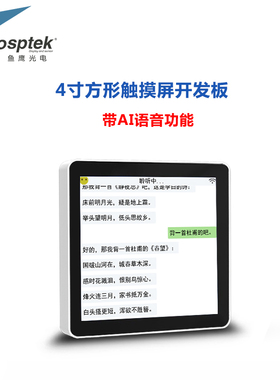 4寸串口屏 ESP32S3主控芯片支持WiFi蓝牙 带AI语音 2路DO输出