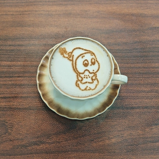 3个包邮4寸la布布星星人咖啡拉花喷花模具印花蛋糕撒粉图案