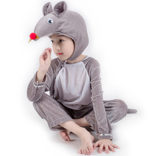 小老鼠演出服儿童男猫捉老鼠衣服女童话剧舞台剧动物装扮幼儿表演