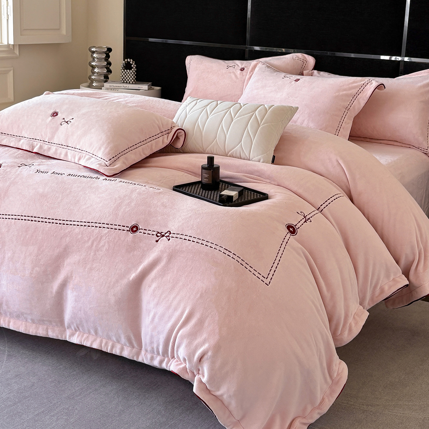 高端骆玛绒加厚保暖四件套牛奶绒