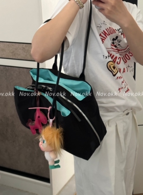 Nov.okk小众设计感托特包时尚百搭撞色单肩包高级感大容量通勤包