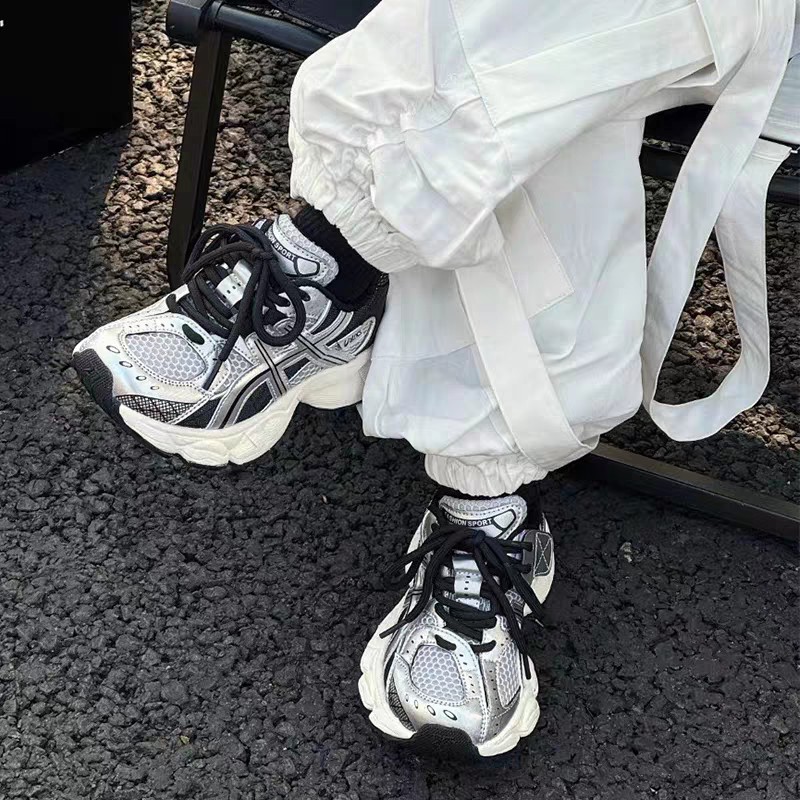 儿童老爹鞋2025春秋季新款ins女童运动鞋透气男童网鞋跑步鞋复古