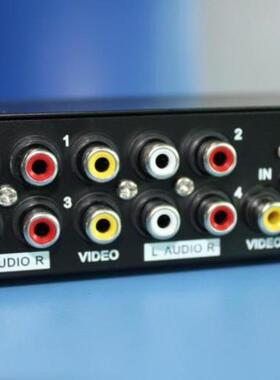 MT-104AV AV分配器一分四三莲花 一进四出 4口音视频分配器1进4出