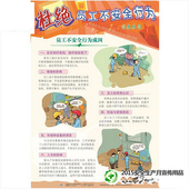 2015年安全月杜绝员工不安全行为宣教挂图 6张HAT178
