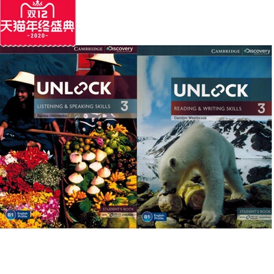 正版知豆北京现货版 剑桥 Unlock 3 听说和读写 套装 带有在