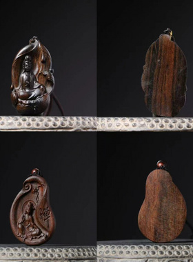 工厂店沉香木雕批发随型46牌随身