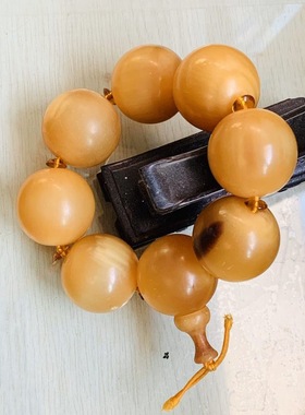 藏式正品天然牦牛角25mm30mm金丝