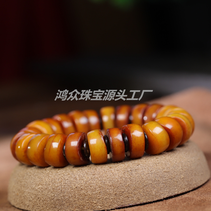 藏式牦牛骨男款手串西藏民族风回