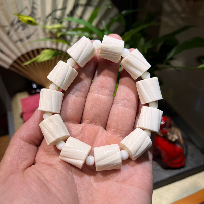 天然鹿角手串文玩鹿角根付仿独角