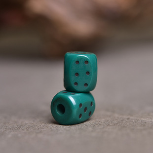 藏区料器雕刻骰子散珠手工DIY腰珠顶珠配饰文玩佛珠手串饰品批发