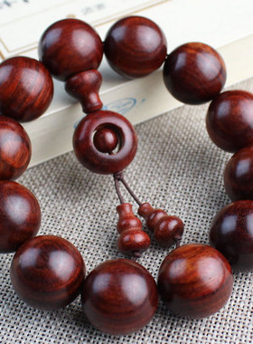 厂家批发赞比亚小叶紫檀木手串佛