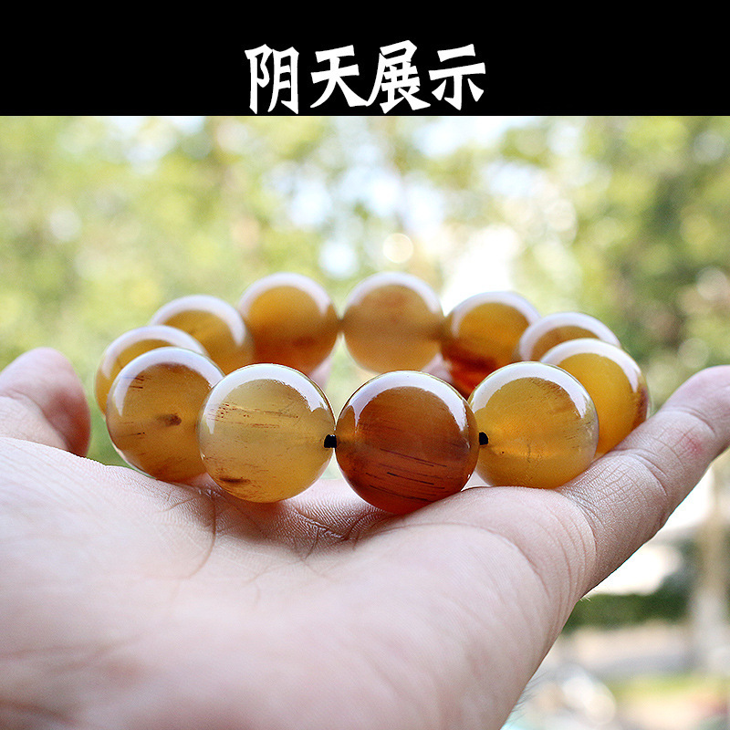 天然满血羊角手串女男士情侣佛珠