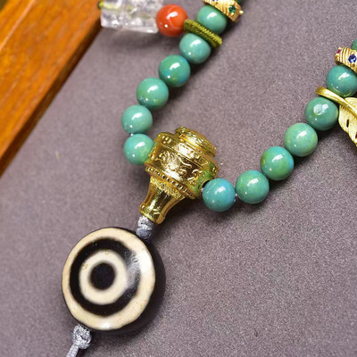 天然板眼一眼天珠吊坠文玩佛珠琉