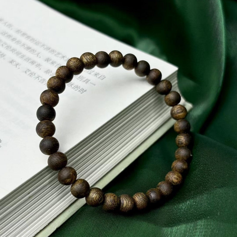 紫奇楠沉香方珠手串棋楠老料香木四方随形方珠6mm32颗男女款手链