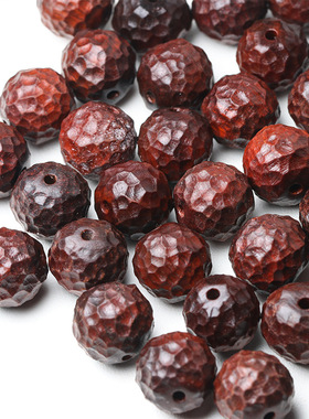 厂家批发紫檀陨石纹圆珠散珠diy