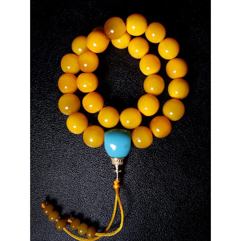 藏式雪山正宗金丝牦牛角手串男女款手持高原西藏天然牛角佛珠手链