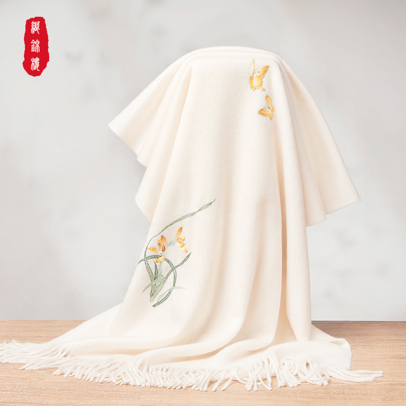 织锦楼冬季民族风女羊绒披肩