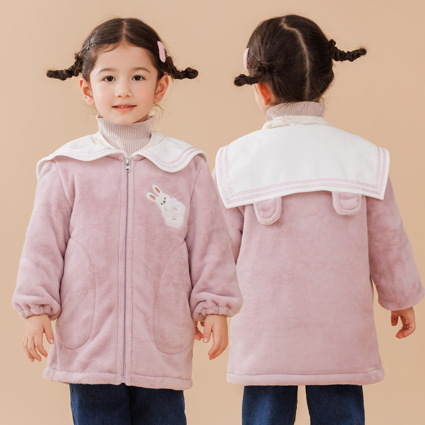 秋冬女童羽绒服绒罩衣长袖小孩洋气画画围裙幼儿园宝宝吃饭衣围兜,童装/婴儿装/亲子装,反穿衣/罩衣,淘宝优惠券,粉丝福利购,淘宝优惠卷