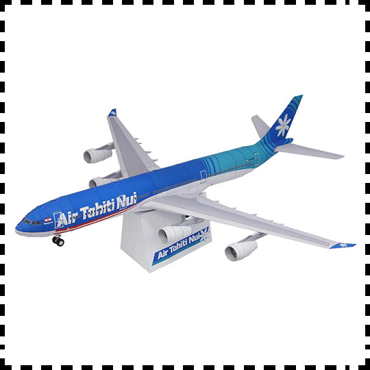 空客a340客机纸模型 空中客车民航客机 创意3d手工diy 拼装作业