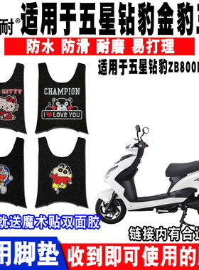 适用于五星钻豹金豹三代电动车脚垫 ZB800DQT-29丝圈脚踏垫 座套