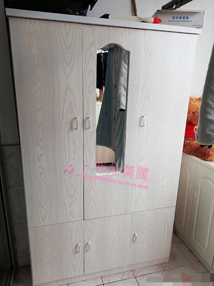 环保型刨花板板式衣柜简易开门衣柜两门衣柜三门衣柜出租房挂衣柜
