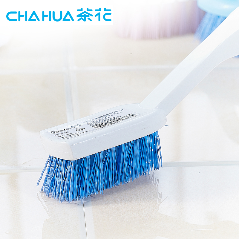 茶花长柄鞋刷塑料刷子洗衣刷多用清洁刷带手柄硬毛地板刷洗鞋刷子