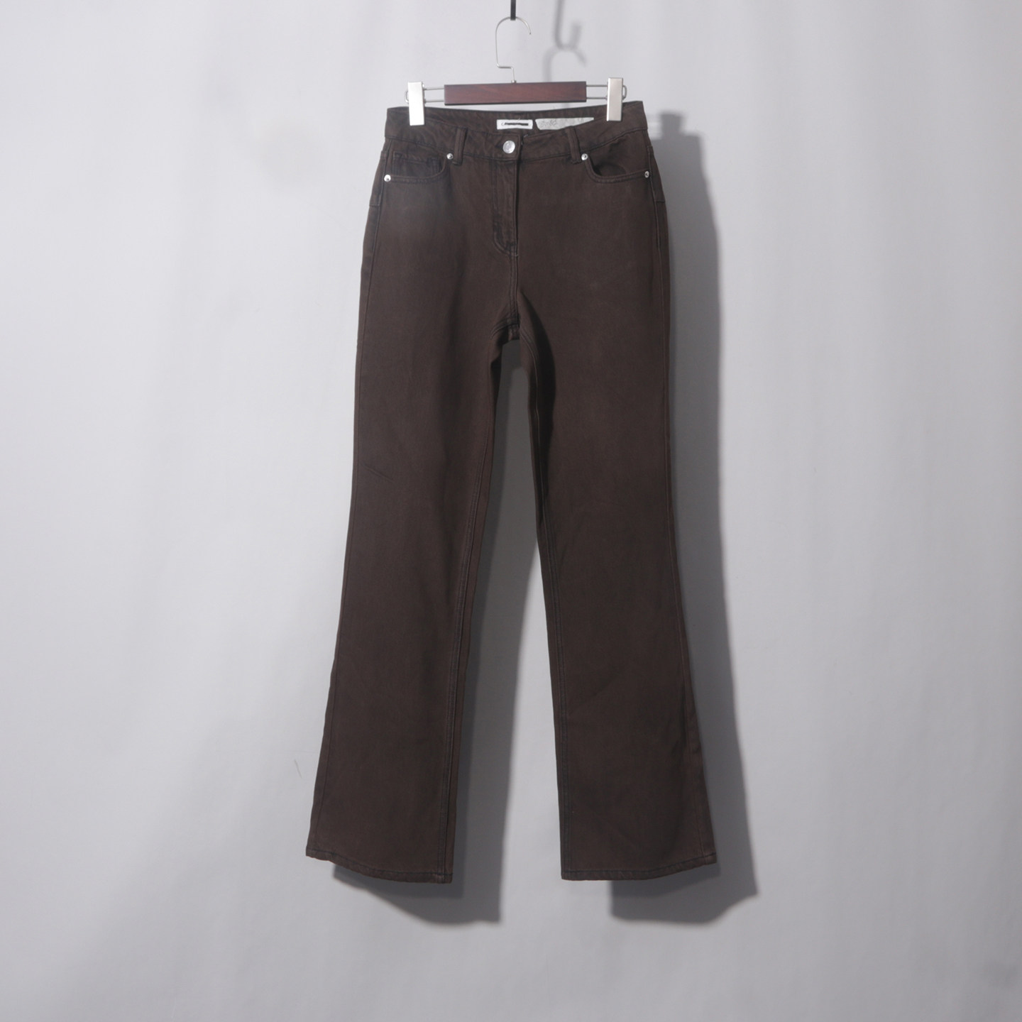 加长直筒牛仔阔腿裤美式咖啡色阔腿牛仔裤春季新款美拉德高腰拖地