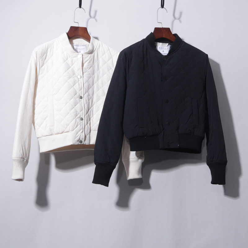 黑色米色短款棉衣棒球厚棉服冬季轻薄保暖宽松加厚短款外套
