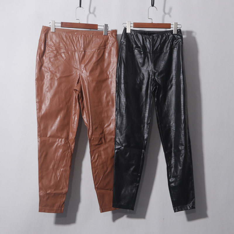 侧边拉链小脚皮裤高腰侧拉链细皮纹PU黑色小裤脚九分皮裤女打底,女装/女士精品,牛仔裤,淘宝优惠券,粉丝福利购,淘宝优惠卷