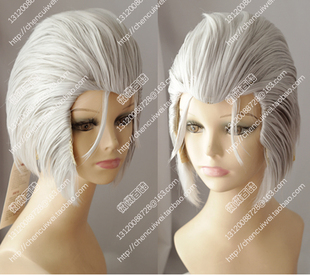 cosplay假发 银灰色 鬼泣4 维吉尔 恶魔猎人 收脸游戏假发 魔颤