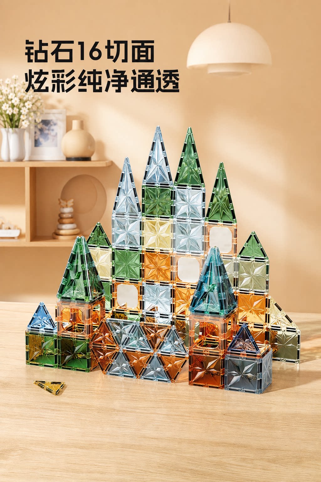 【礼盒装】4D彩钻磁力片儿童早教益智磁积木拼搭玩具智力幼儿早教
