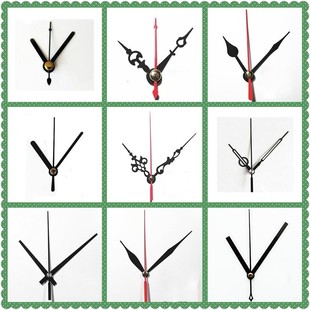 黑色十字绣金属指针DIY钟针表针石英钟挂钟配件学生手工制作指针