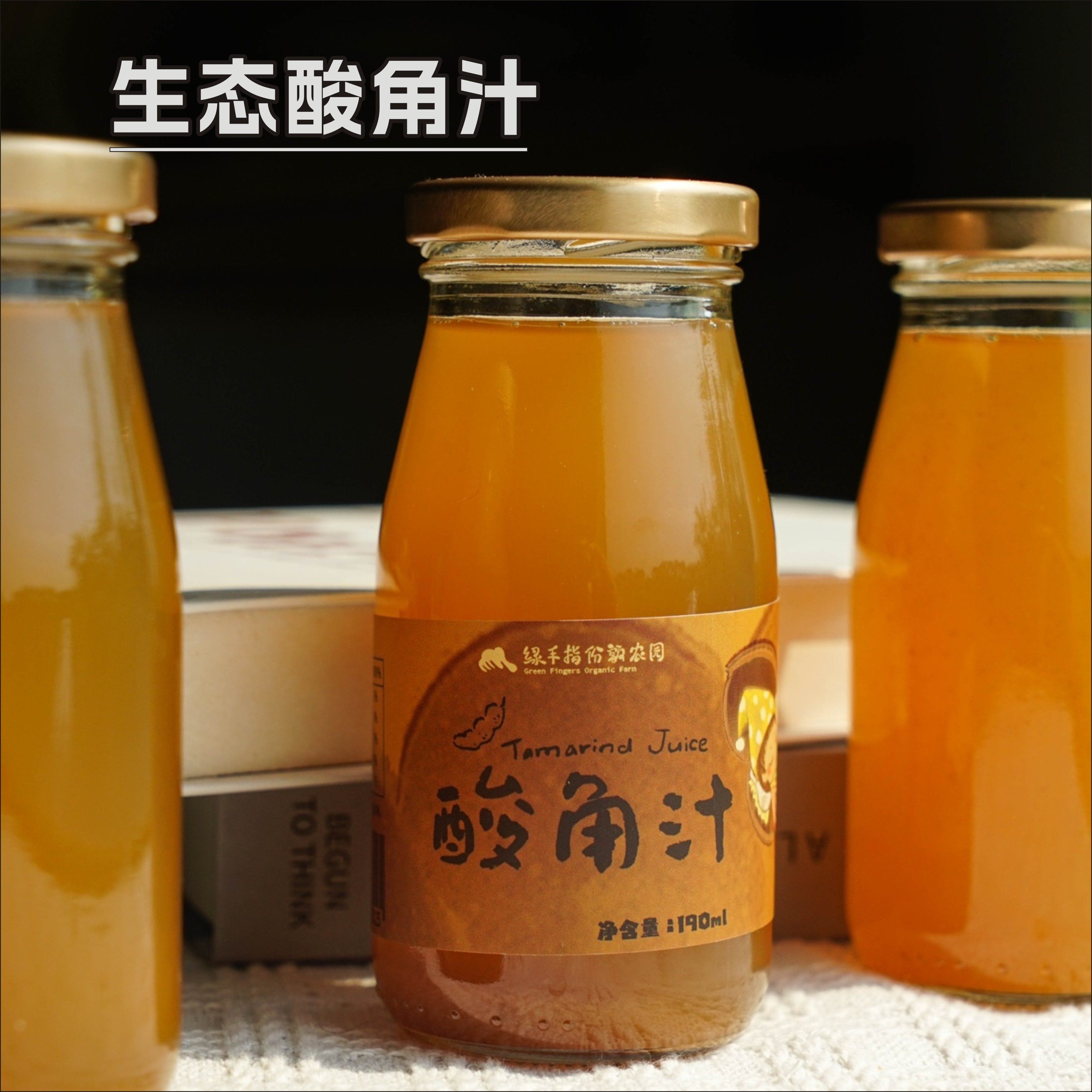 绿手指生态酸角汁复合纯果蔬汁健康饮品纯果汁190ml*6瓶饮料苹果