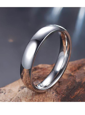 男女钨钢情侣光面戒指