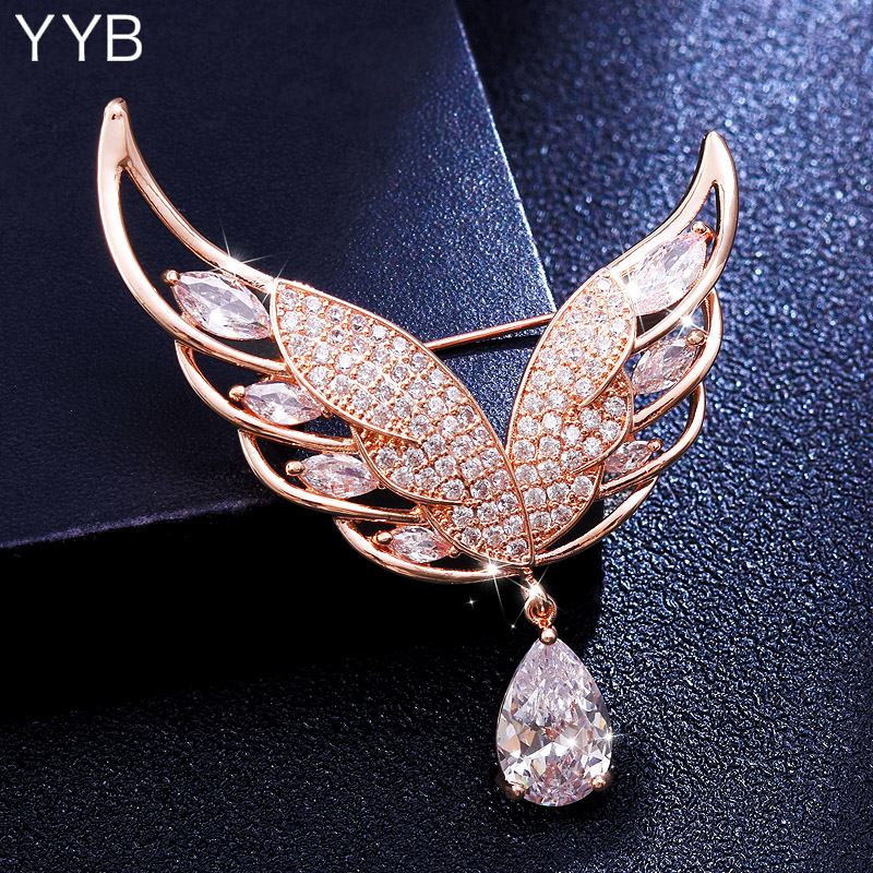 玫瑰金色胸针女士高档优雅气质时尚西装胸花毛衣开衫扣别针扣日韩