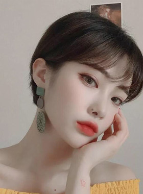 假发女短发套头自然修脸波波