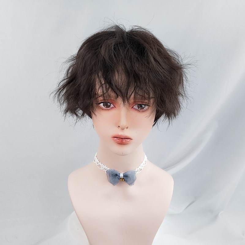贝儿假发女可爱短卷发玉米烫自然短发整顶时尚网红假毛羊毛卷短发